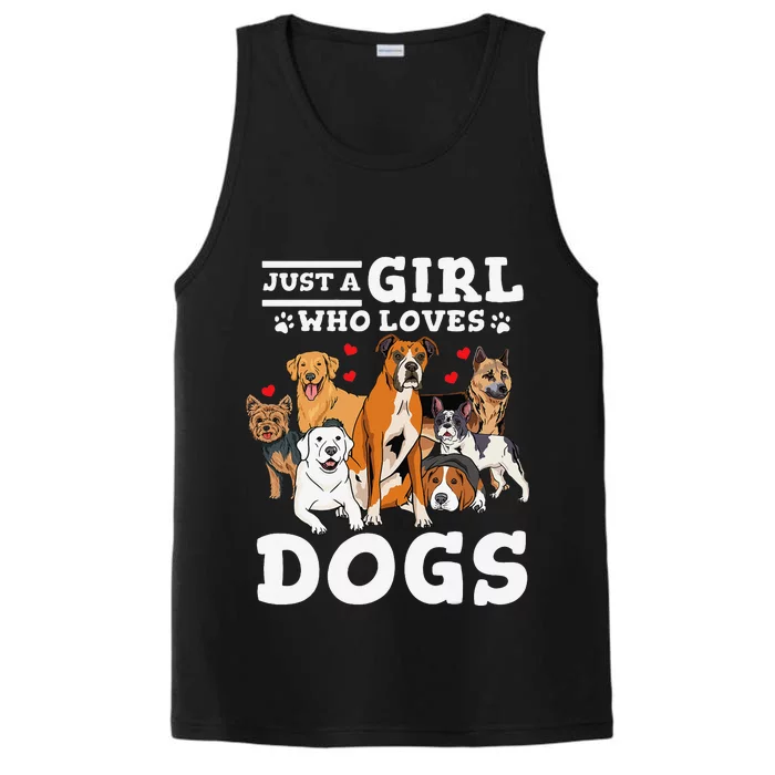 Boxer Dog Just a Who Loves Dogs Performance Tank