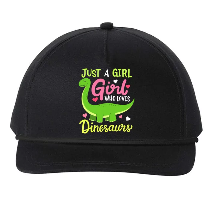 Brachiosaurus Dinosaur Just a Girl Who Loves Dinosaurs Snapback Five-Panel Rope Hat