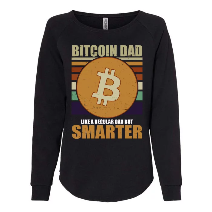 Bitcoin Dad Just Like A Regular Dad But Smarter Womens California Wash Sweatshirt