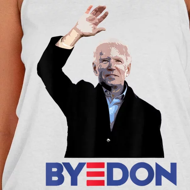 Bye Don Joe Biden Drops Out 2024 Election Women's Knotted Racerback Tank