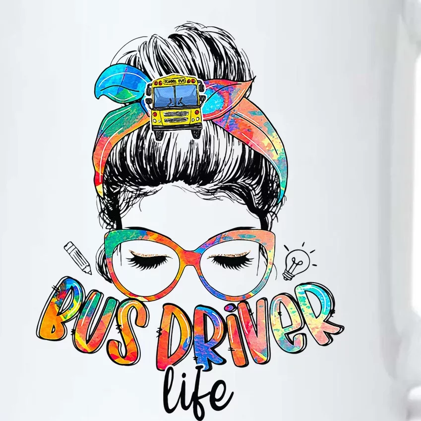 Bus Driver Life Messy Bun Hair Cute School Bus Driver Black Color Changing Mug