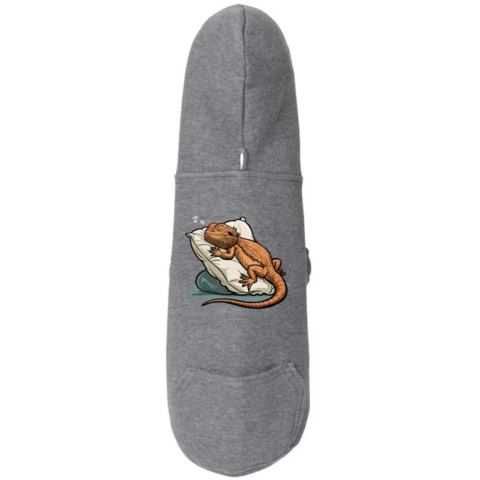 Bearded Dragon Lizard Lover Funny Breaded Dragon Doggie 3-End Fleece Hoodie