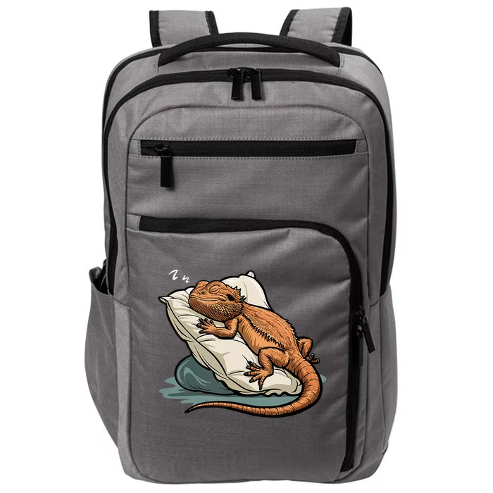 Bearded Dragon Lizard Lover Funny Breaded Dragon Impact Tech Backpack