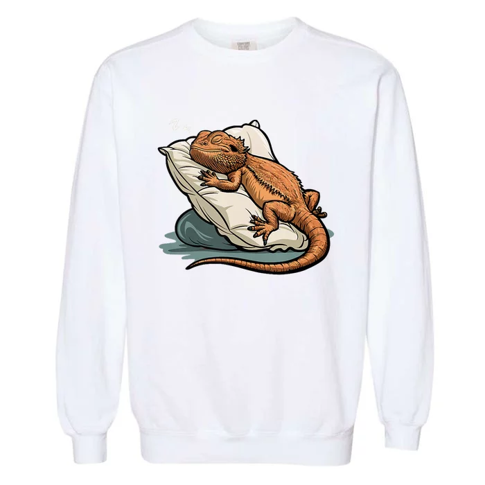 Bearded Dragon Lizard Lover Funny Breaded Dragon Garment-Dyed Sweatshirt