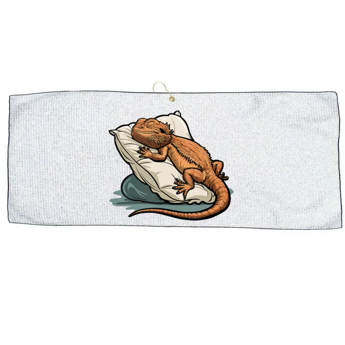 Bearded Dragon Lizard Lover Funny Breaded Dragon Large Microfiber Waffle Golf Towel