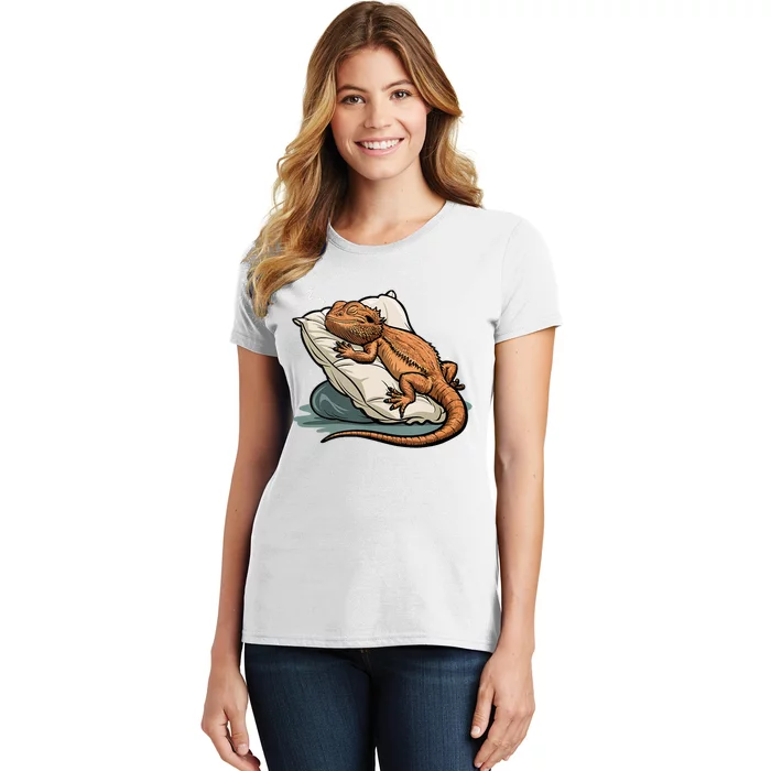 Bearded Dragon Lizard Lover Funny Breaded Dragon Women's T-Shirt