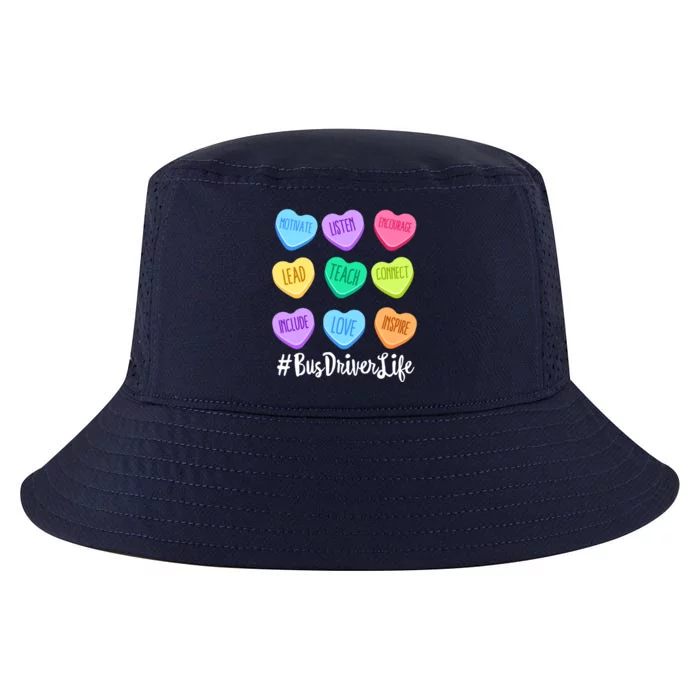 Bus Driver Life Teacher Valentine's Day Pastel Candy Heart Gift Cool Comfort Performance Bucket Hat