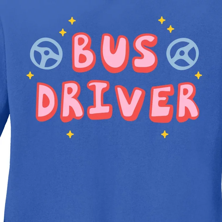 Bus Driver Logo Ladies Long Sleeve Shirt