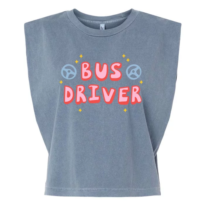 Bus Driver Logo Garment-Dyed Women's Muscle Tee