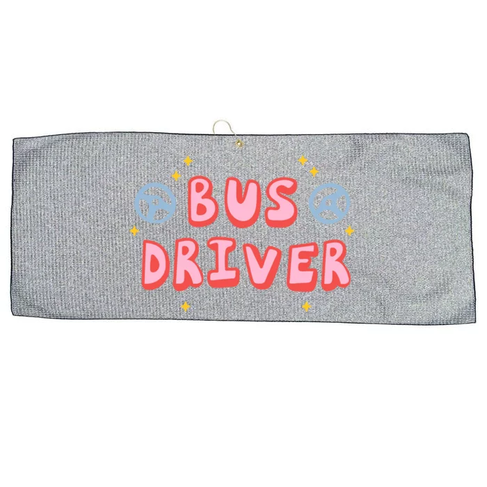 Bus Driver Logo Large Microfiber Waffle Golf Towel