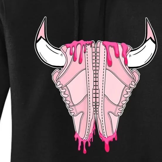 Buffalo Drip Low Triple Pink Matching Women's Pullover Hoodie