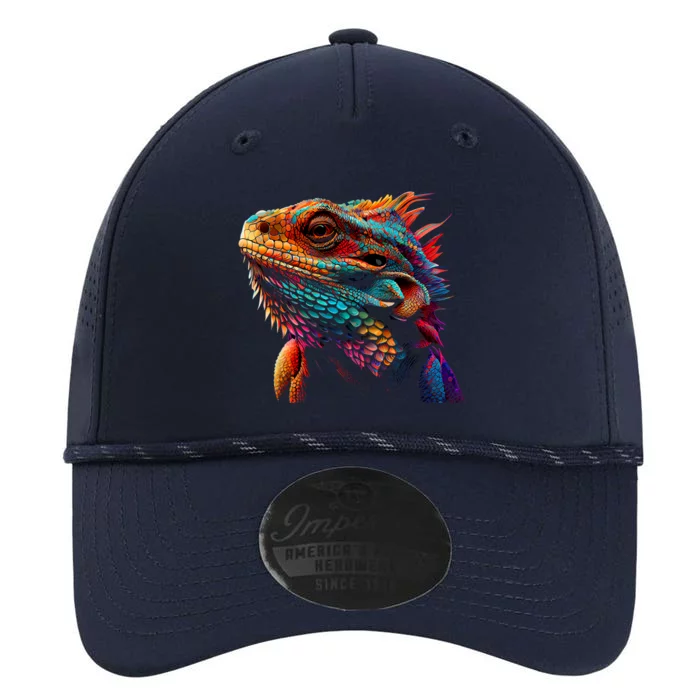 Bearded Dragon Lover Fun Colorful Cool Painting Art Cute Pet Performance The Dyno Cap