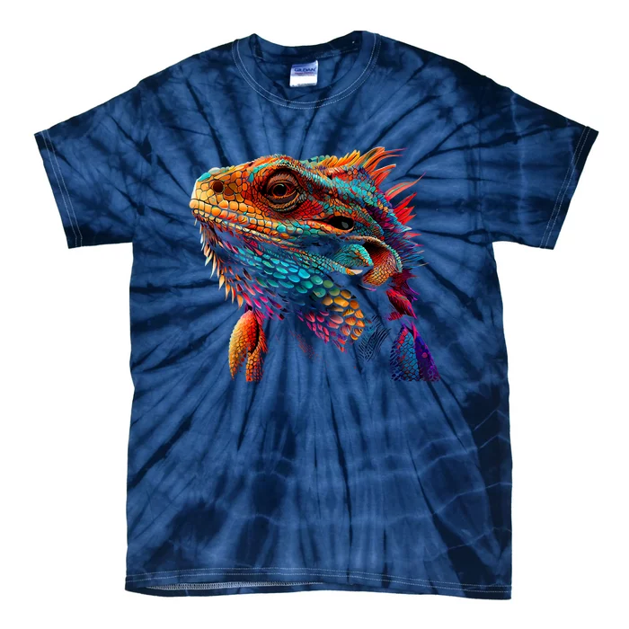 Bearded Dragon Lover Fun Colorful Cool Painting Art Cute Pet Tie-Dye T-Shirt