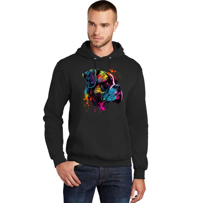 Boxer Dog Lovers Pop Art Design Cute Boxer Dog Tall Hoodie