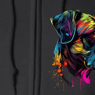 Boxer Dog Lovers Pop Art Design Cute Boxer Dog Full Zip Hoodie