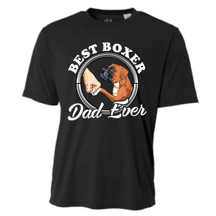 Boxer Dog Lovers Dad Design Boxer Dog Dad Cooling Performance Crew T-Shirt