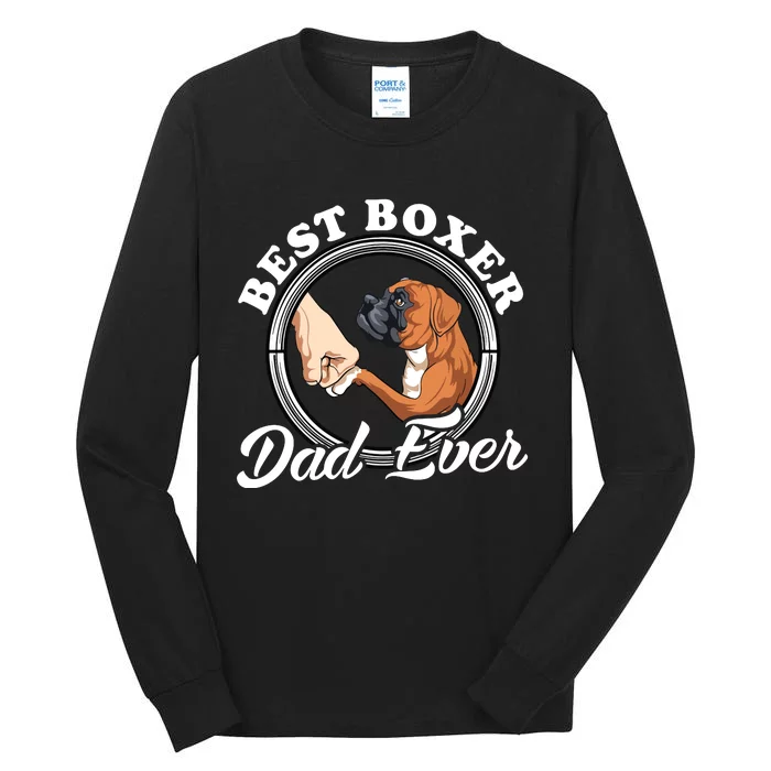 Boxer Dog Lovers Dad Design Boxer Dog Dad Tall Long Sleeve T-Shirt