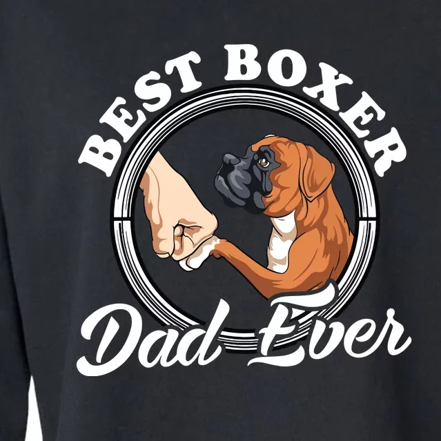 Boxer Dog Lovers Dad Design Boxer Dog Dad Cropped Pullover Crew