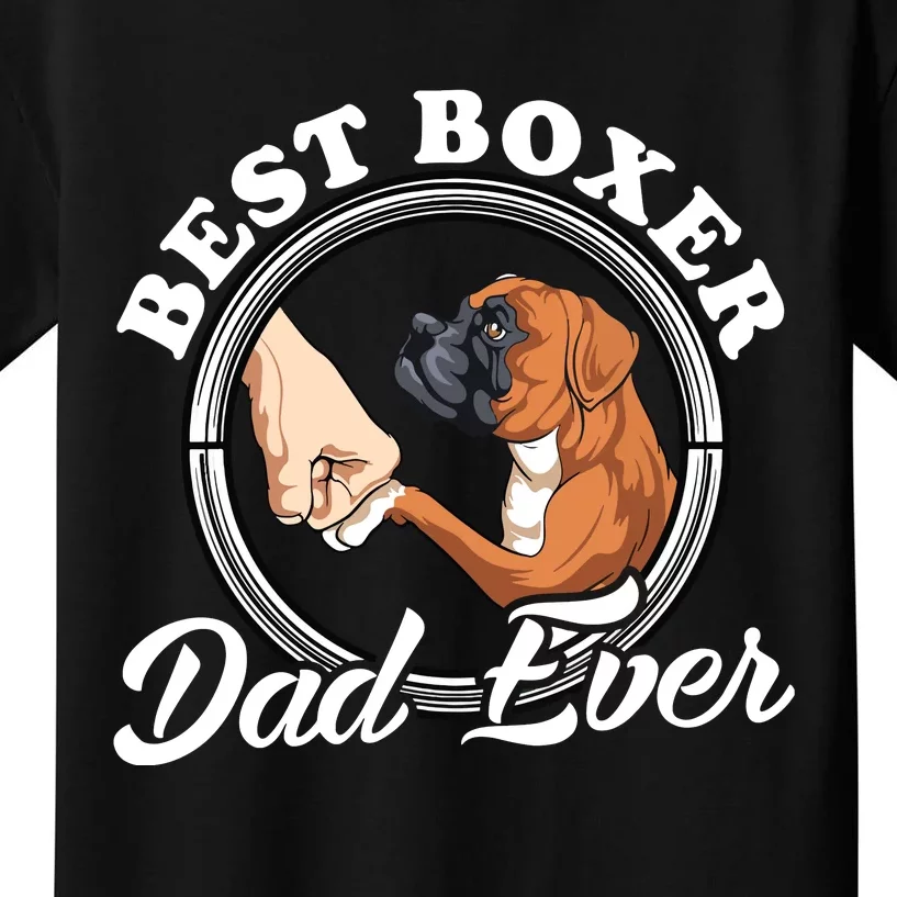 Boxer Dog Lovers Dad Design Boxer Dog Dad Kids T-Shirt