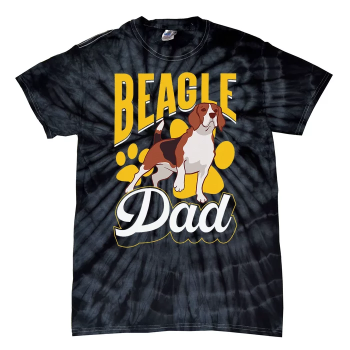 Beagle Dad Lover Puppy Beagles Dog Father Daddy Papa Tie-Dye T-Shirt