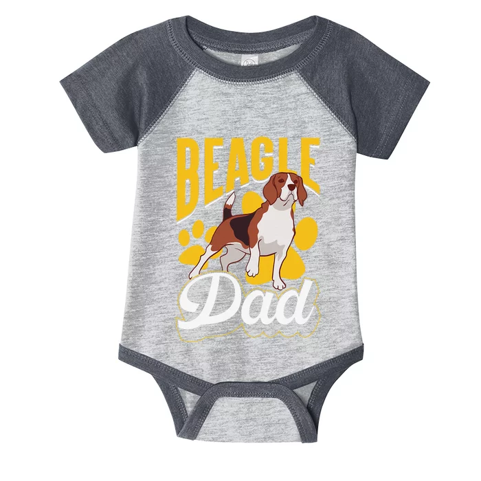 Beagle Dad Lover Puppy Beagles Dog Father Daddy Papa Infant Baby Jersey Bodysuit