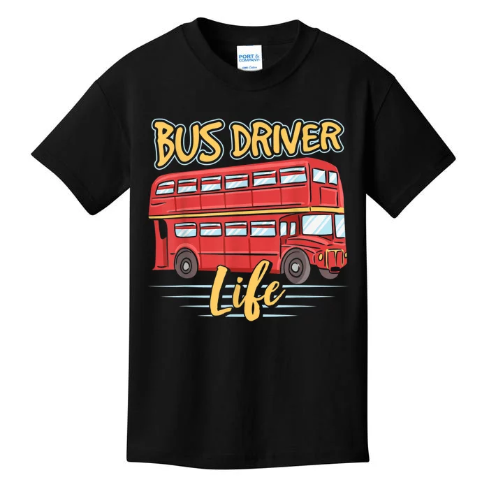 Bus Driver Life Busman Job Operator Buses Kids T-Shirt