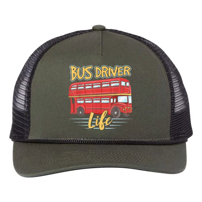 Bus Driver Life Busman Job Operator Buses Retro Rope Trucker Hat Cap