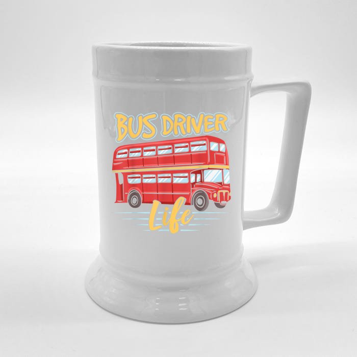 Bus Driver Life Busman Job Operator Buses Front & Back Beer Stein