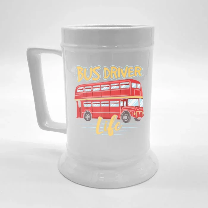 Bus Driver Life Busman Job Operator Buses Front & Back Beer Stein