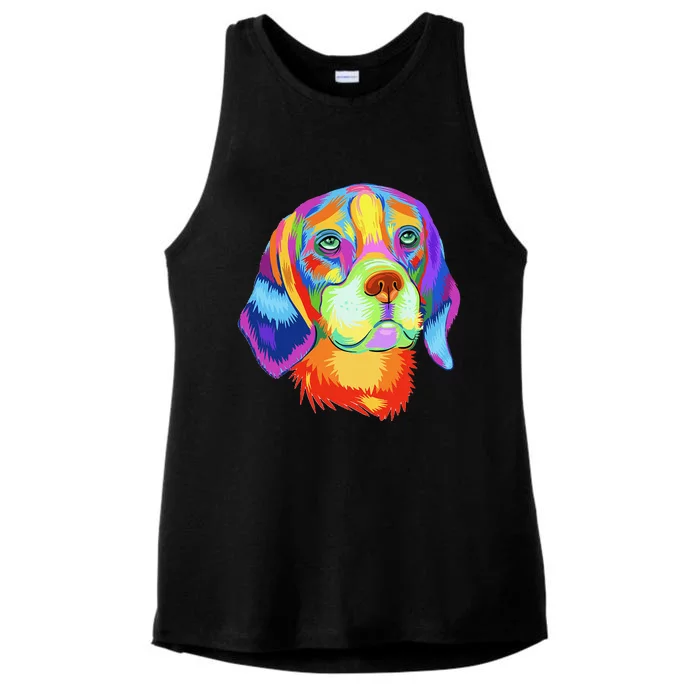 Beagle Dog Lover Tee Funny Beagle Ladies Tri-Blend Wicking Tank