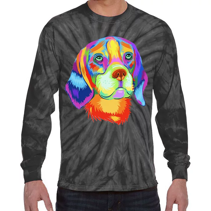 Beagle Dog Lover Tee Funny Beagle Tie-Dye Long Sleeve Shirt