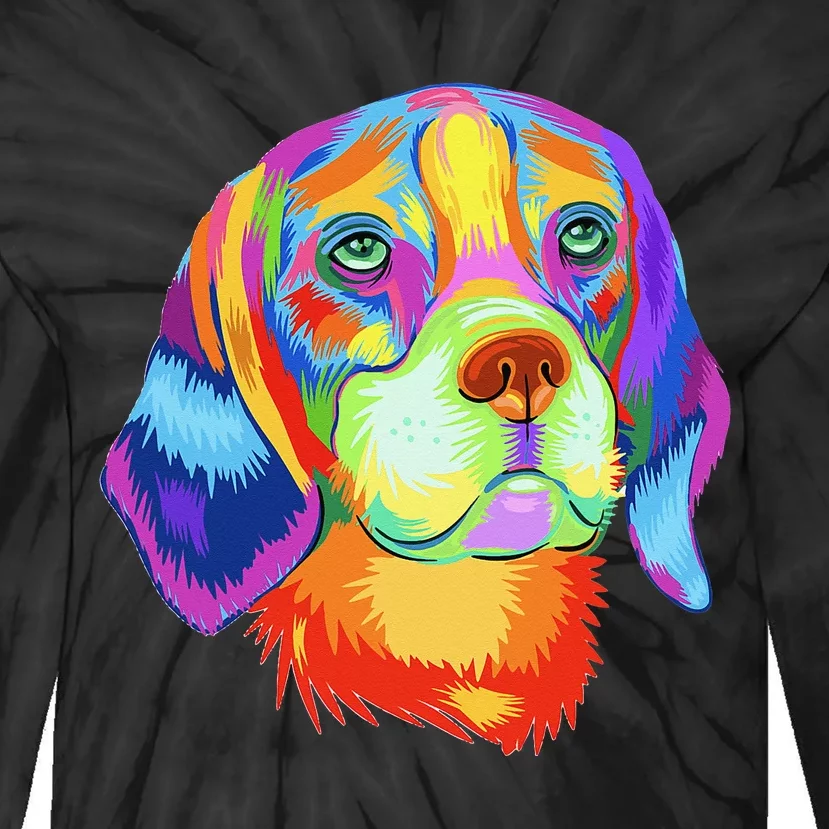 Beagle Dog Lover Tee Funny Beagle Tie-Dye Long Sleeve Shirt