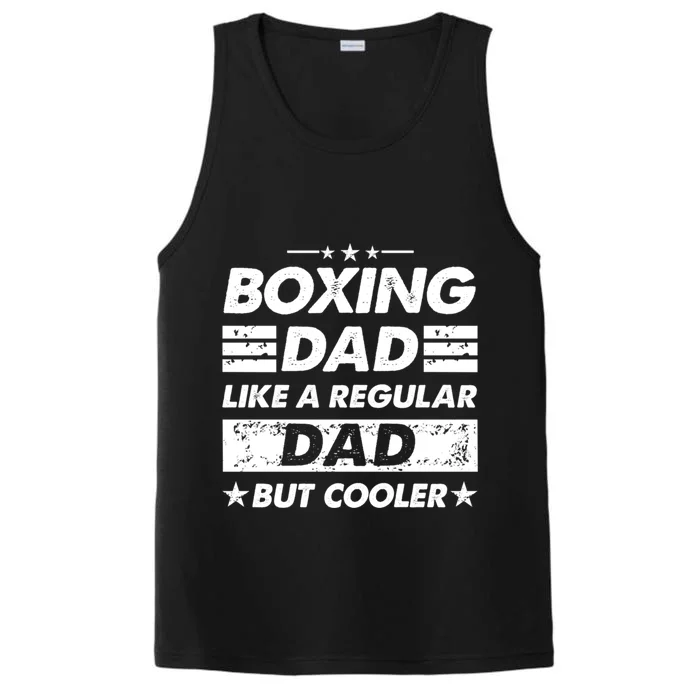 Boxing Dad Like A Regular Dad Funny Boxing Gift Performance Tank