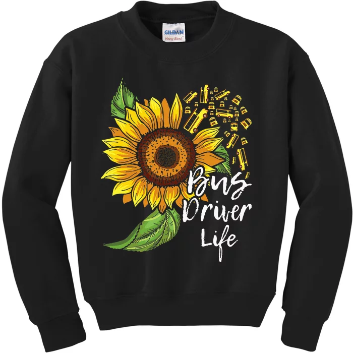 Bus Driver Life School Bus Driver Appreciation Kids Sweatshirt