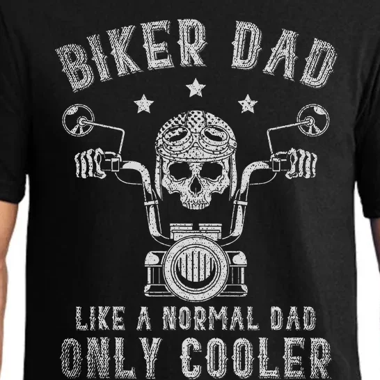 Biker Dad Like A Normal Dad Only Cooler Biking Skull Biker Pajama Set