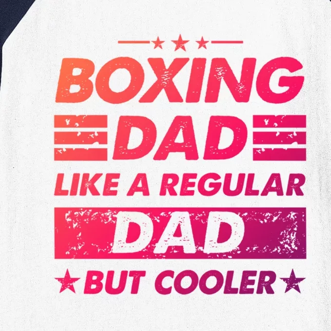 Boxing Dad Like A Regular Dad Funny Boxing Gift Baseball Sleeve Shirt