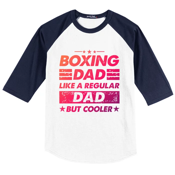 Boxing Dad Like A Regular Dad Funny Boxing Gift Baseball Sleeve Shirt