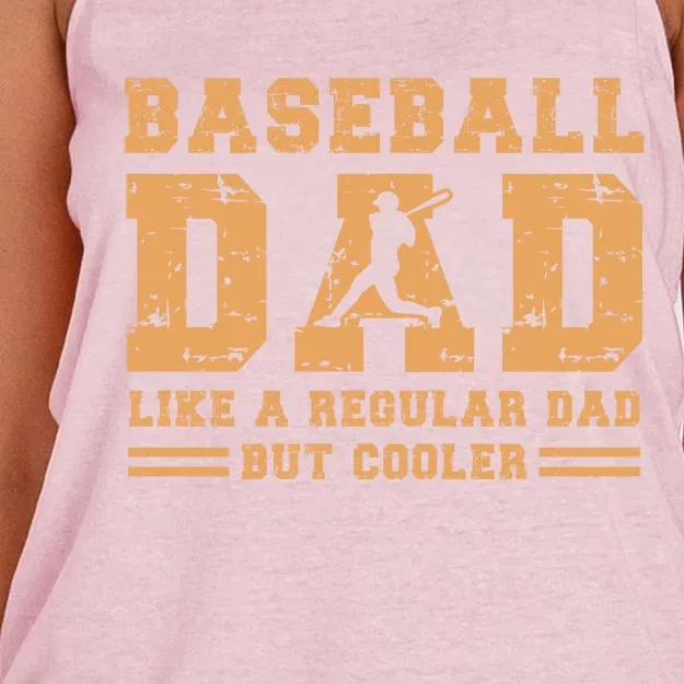 Baseball Dad Like A Regular Dad But Cooler Women's Knotted Racerback Tank