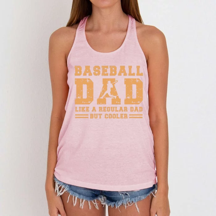 Baseball Dad Like A Regular Dad But Cooler Women's Knotted Racerback Tank