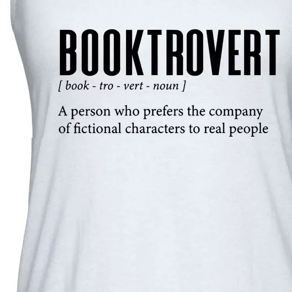 Booktrovert Definition Librarian Ladies Essential Flowy Tank