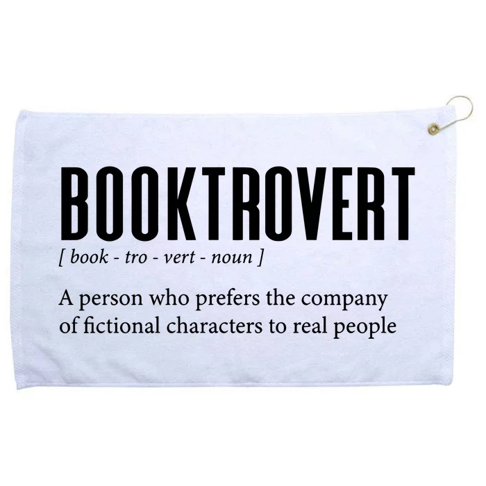 Booktrovert Definition Librarian Grommeted Golf Towel