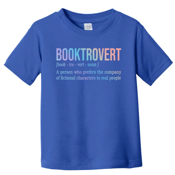 Booktrovert Definition Librarian Book Lovers Gift Toddler T-Shirt