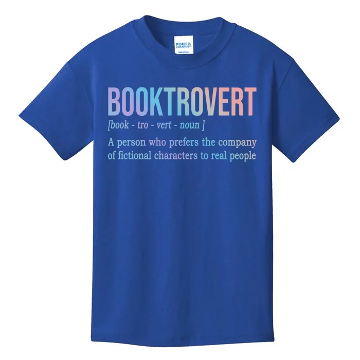 Booktrovert Definition Librarian Book Lovers Gift Kids T-Shirt