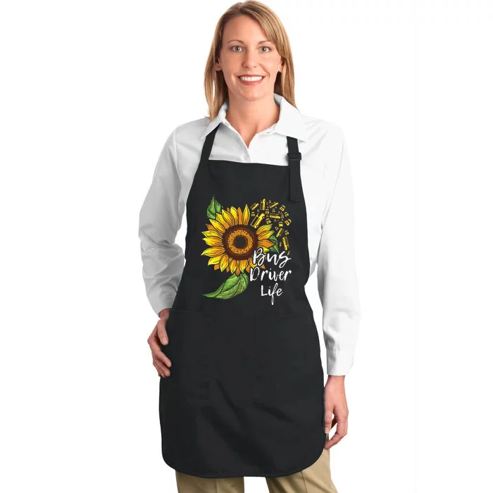 Bus Driver Life School Bus Driver Appreciation Full-Length Apron With Pocket