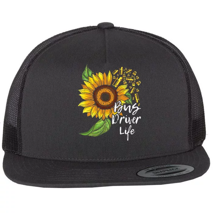 Bus Driver Life School Bus Driver Appreciation Flat Bill Trucker Hat