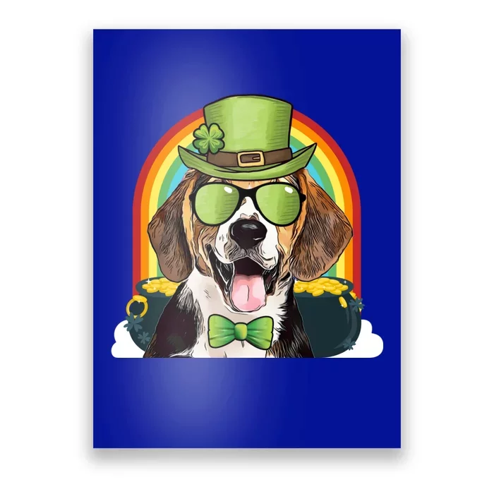 Beagle Dog Leprechaun Funny St Patricks Day Gift Poster