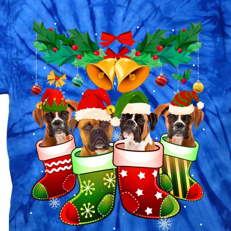 Boxer Dog Lover Christmas Socks Funny Xmas Pajama Gift Tie-Dye T-Shirt