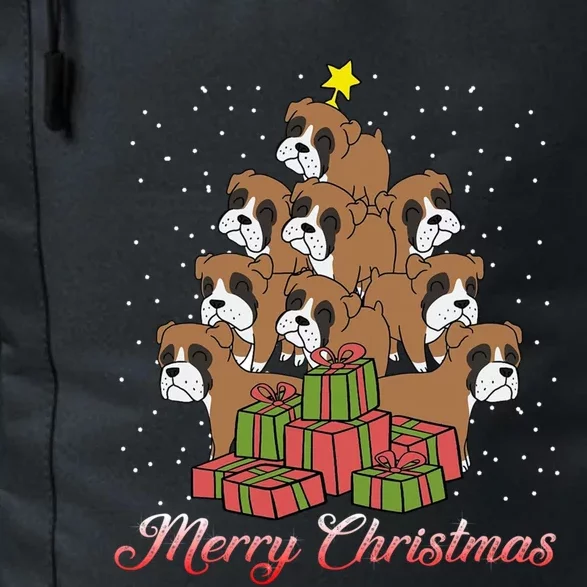 Boxer Dog Lover Matching Santa Boxer Christmas Tree Gift Daily Commute Backpack