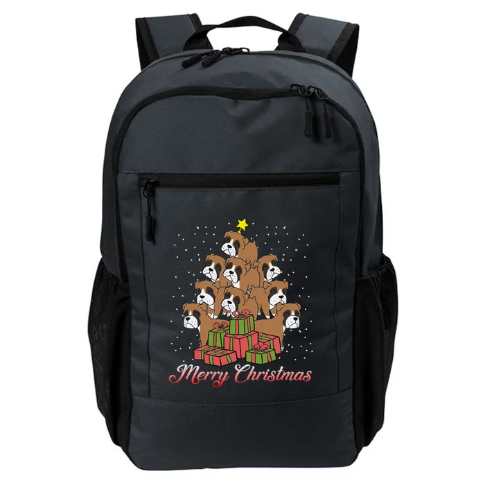 Boxer Dog Lover Matching Santa Boxer Christmas Tree Gift Daily Commute Backpack