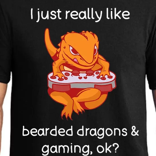 Bearded Dragon Lover Gaming Love Video Gaming Bearded Dragon Pajama Set